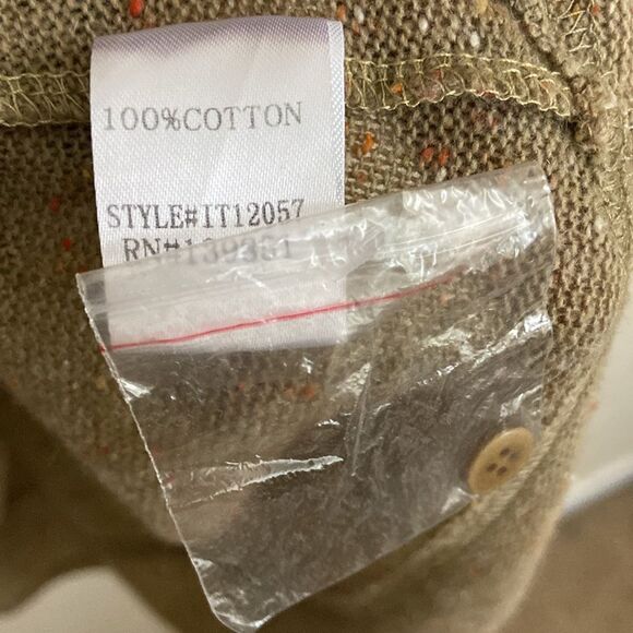 Oddly Boho Mixed Media Cotton Tunic with Crochet Detail in Brown size M - Picture 7 of 10